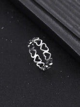 Anillo con detalle de corazón para hombre de 1 pieza, joyería de acero inoxidable